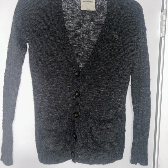 Abercrombie & Fitch Sweaters - Vintage Abercrombie & Fitch Charcoal Cardigan